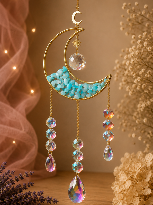 Lagon Céleste – Attrape-Lumière Lune Turquoise